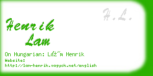 henrik lam business card